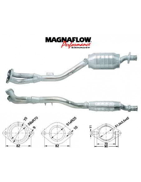 Catalyseur BMW 530i 540i V8 E34 GAUCHE (92->)