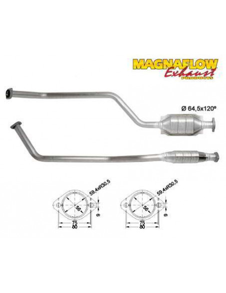 Catalyseur Mercedes 250D 90CV Serie 124 (91->93