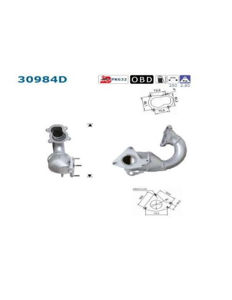 Catalyseur Renault Megane II CC 1.9DCi Z (00->02)