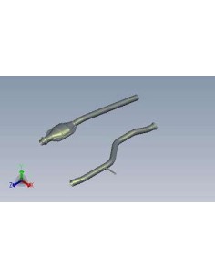 Catalyseur + tube Avant Peugeot 206 1.4 (98->01)