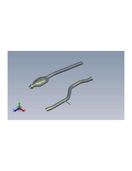 Catalyseur + tube Avant Peugeot 206 1.4 (98->01)