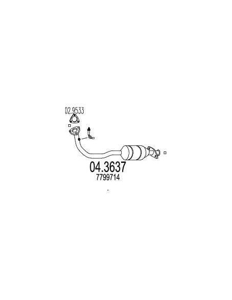 Catalyseur Fiat PANDA 1.1i (95->04) Catalyseur Fiat PANDA 1.1i (95->04)