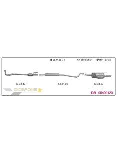 Silencieux Intermediaire Opel ASTRA 1.4i 1.6i (91->)