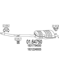 Silencieux Arriere BMW E46 320TD M 47 (98->)