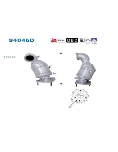 Catalyseur Opel ASTRA SIGNUM VECTRA ZAFIRA 1.9CDTi (04-)