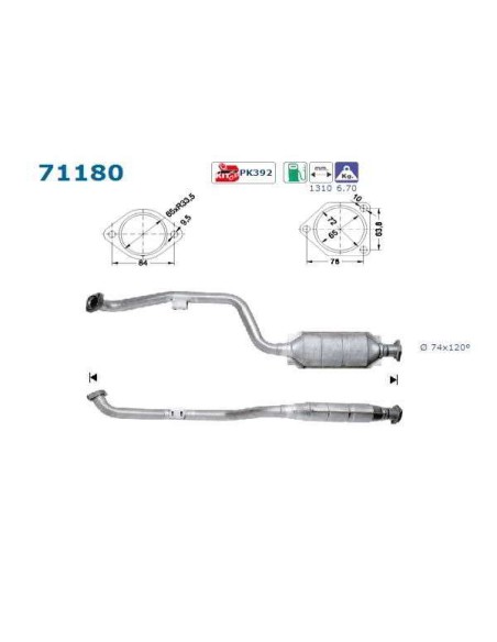 Catalyseur Mercedes CLK 200 230 (97-00)