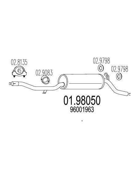 silencieux Arriere Citroen C15 Diesel