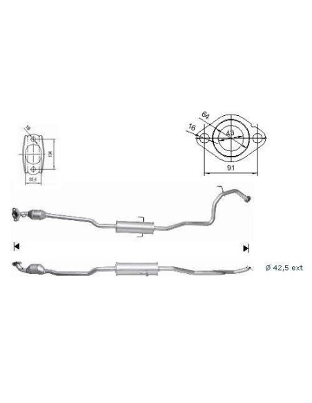 Catalyseur Toyota YARIS 1.3i 16V 86CV (05-)
