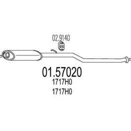 silencieux intermediaire Partner BERLINGO 1.8 essence