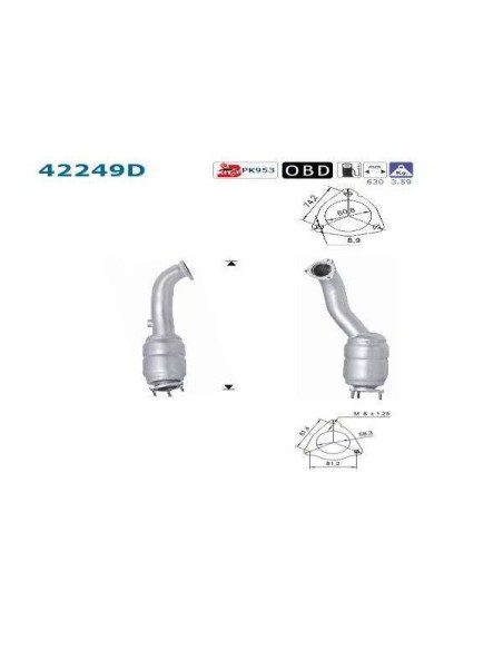 Catalyseur Audi A6 2.7TDi 3.0TDi V6 24V (05-08)