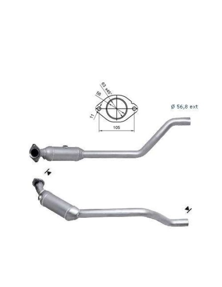 Catalyseur Jaguar S-TYPE 2.5i 3.0i V6 GAUCHE (04-) Catalyseur Jaguar S-TYPE 2.5i 3.0i V6 GAUCHE (04-)