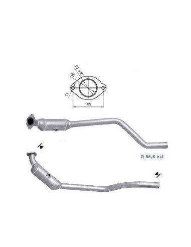 Catalyseur Jaguar S-TYPE 2.5i 3.0i V6 DROIT (04-)