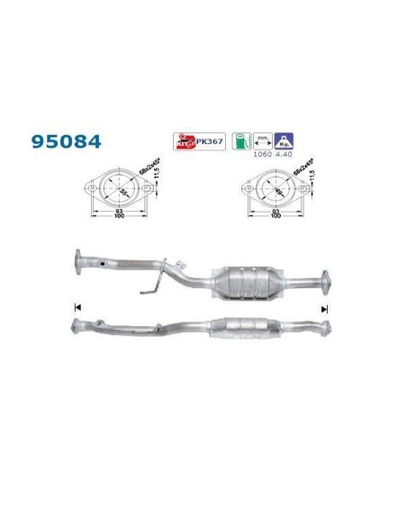 Catalyseur Suzuki JIMNY 1.3i 16V 86CV (11-)