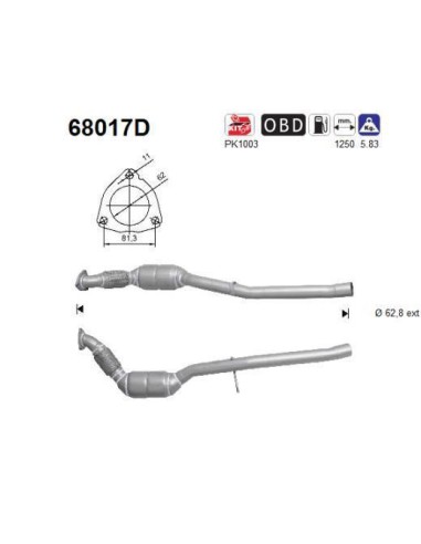 Catalyseur Land Rover ROVER SPORT 2.7TD V6 24V (05-09)