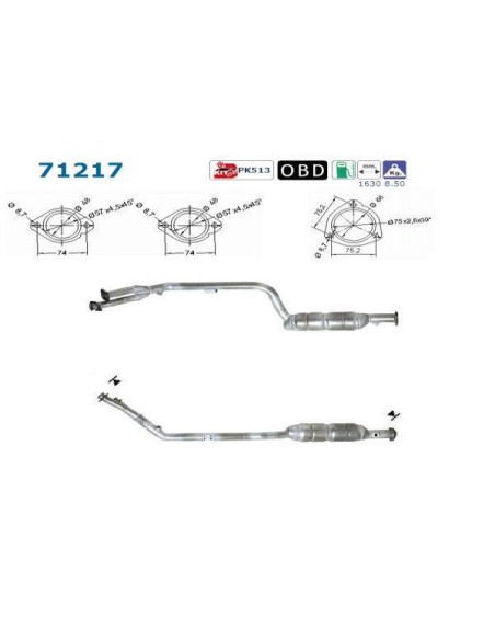 Catalyseur Mercedes CLK230 (00-04) Catalyseur Mercedes CLK230 (00-04)