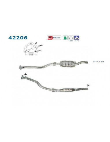 Catalyseur A6 PASSAT IV 2.8 16V Mot ACK GAUCHE (97-98)