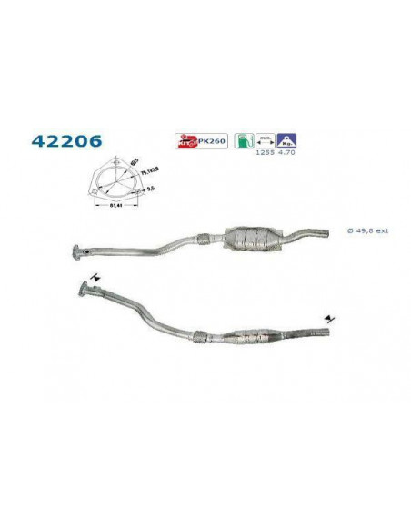 Catalyseur A6 PASSAT IV 2.8 16V Mot ACK GAUCHE (97-98) Catalyseur A6 PASSAT IV 2.8 16V Mot ACK GAUCHE (97-98)