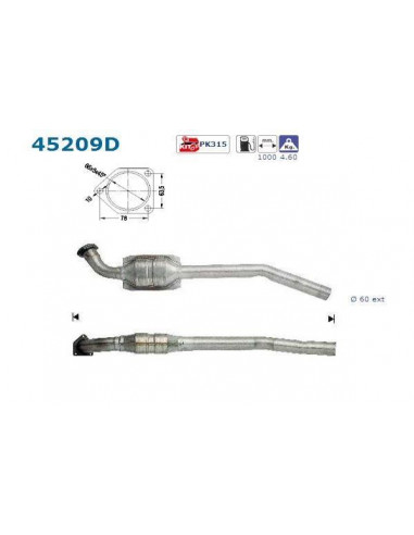 Catalyseur BMW E46 320TD M 47 (98-01)