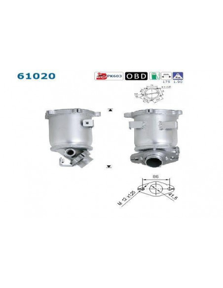 Precatalyseur Hyundai ATOS 1.0i 12V 59CV (00-) Precatalyseur Hyundai ATOS 1.0i 12V 59CV (00-)