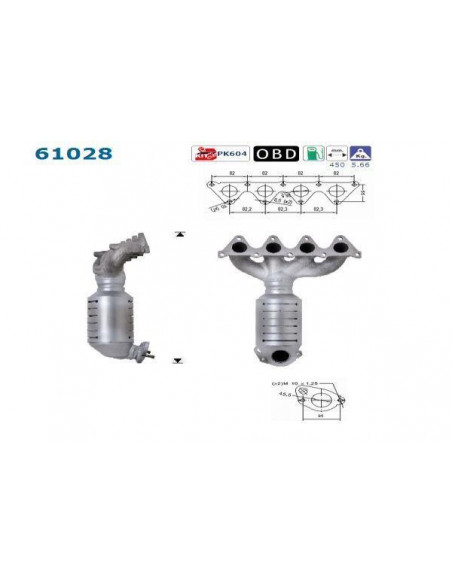 Catalyseur Hyundai COUPE ELANTRA MATRIX 1.6i 16V (00-)