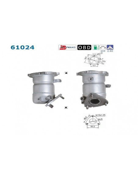 Catalyseur Hyundai SANTA FE 2.4i 16V 144CV (00-)