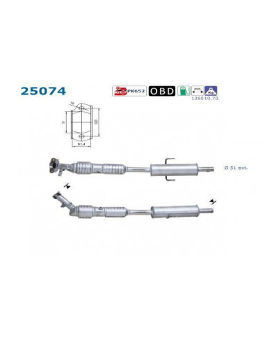 Catalyseur Mazda 6 2.3i 16V 166CV (02-)