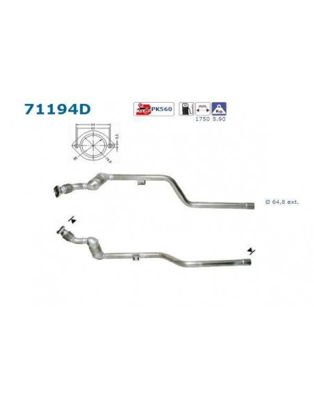 Catalyseur Mercedes E290TD Serie 210 (95-99)