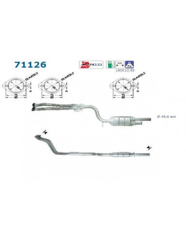 Catalyseur Mercedes 200 220 E200 E220 Serie 124 (92-95)
