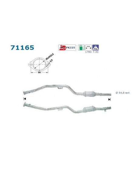 Catalyseur Mercedes E420 279CV Serie 210 DROIT (95-97)