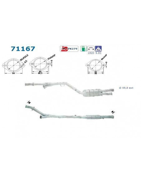 Catalyseur Mercedes S400 S420 S500 Serie 140 (91-)