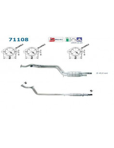 Catalyseur Mercedes 260 300 Serie 124 (86-)