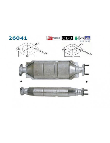 Catalyseur Mitsubishi MONTERO PAJERO SHOGUN 2.0i GDI 129CV (00-)