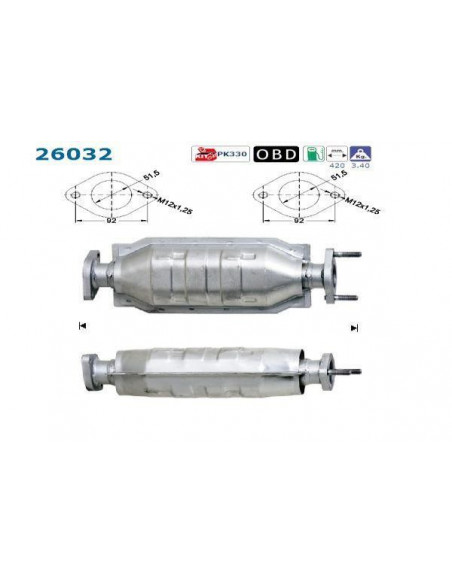 Catalyseur Mitsubishi SPACE STAR 1.3i 82CV (00-) Catalyseur Mitsubishi SPACE STAR 1.3i 82CV (00-)