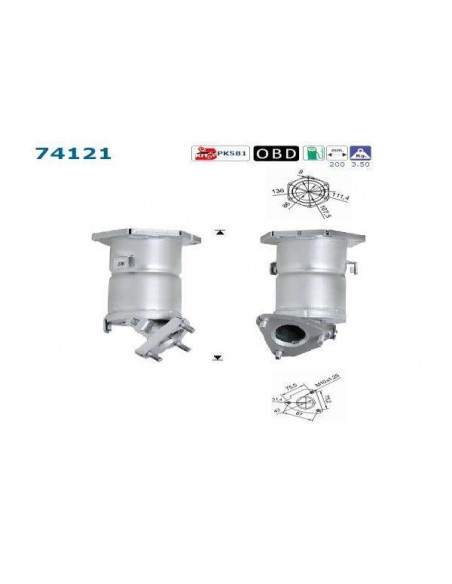 Catalyseur Nissan ALMERA 1.5i 1.8i 16V (01-02)