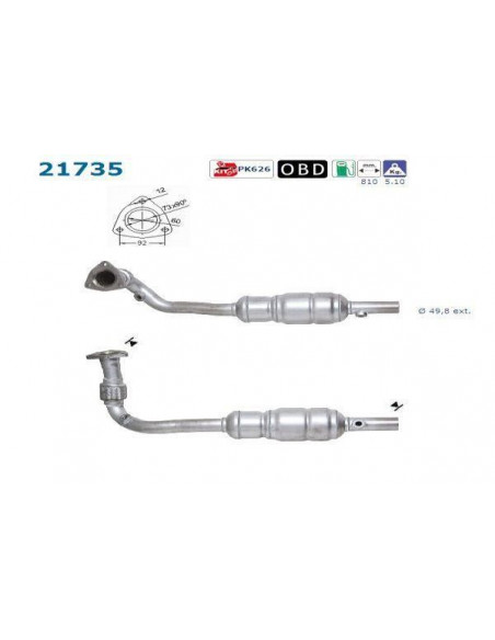 Catalyseur Opel ASTRA 2.2i 16V 147CV (00-)