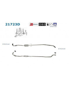 Catalyseur Opel CORSA C 1.7TD (00-)