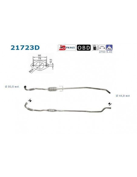 Catalyseur Opel CORSA C 1.7TD (00-)