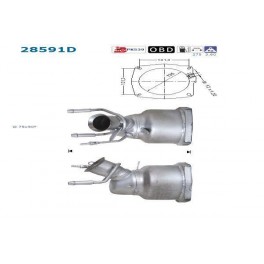 Catalyseur Peugeot 307 Berline 2.0HDI 110cv (02-) Catalyseur Peugeot 307 Berline 2.0HDI 110cv (02-)