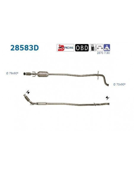 Catalyseur Peugeot 406 2.0 HDI RHY (04/00-)