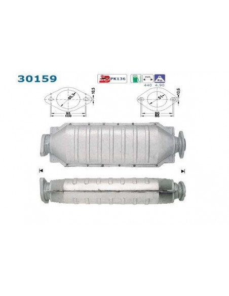 Catalyseur Renault CLIO WILLIAMS 2.0i 16V 150CV (93-96)