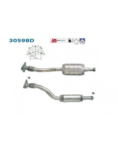 Catalyseur Renault Clio 2 Kangoo 1.9 Dti (99-02) Catalyseur Renault Clio 2 Kangoo 1.9 Dti (99-02)