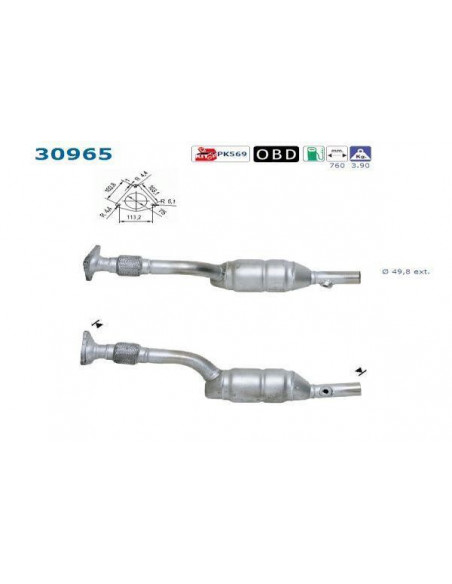 Catalyseur Renault MEGANE SCENIC 1.6i 16V (02-04)