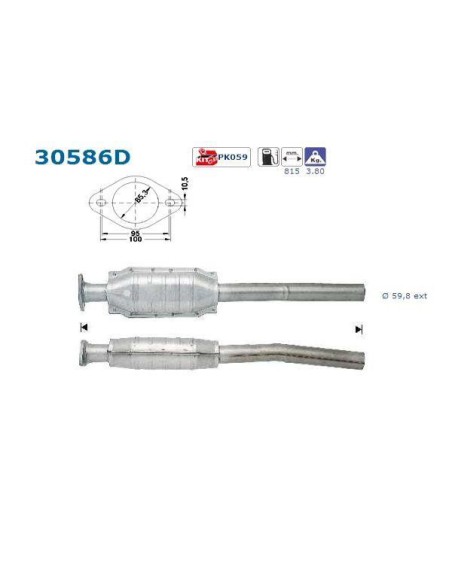 Catalyseur Renault Safrane II 2.2DT (96-00)