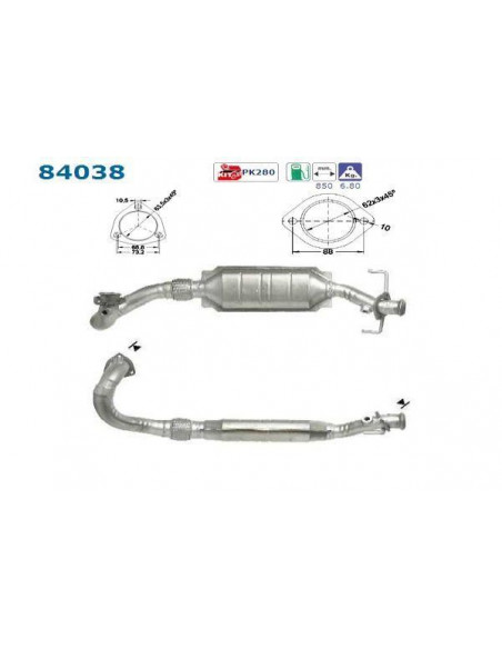 Catalyseur SAAB 9.5 2.0i 2.3i 16V Turbo (97-)