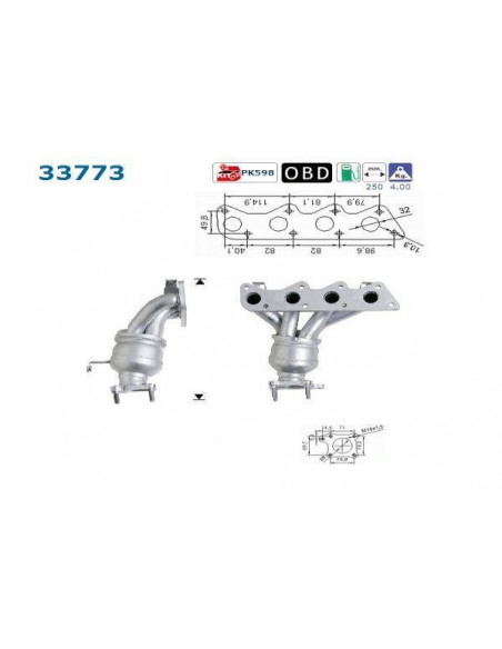 Catalyseur AROSA CORDOBA IBIZA LUPO POLO 1.0i 1.4i (99-) Catalyseur AROSA CORDOBA IBIZA LUPO POLO 1.0i 1.4i (99-)