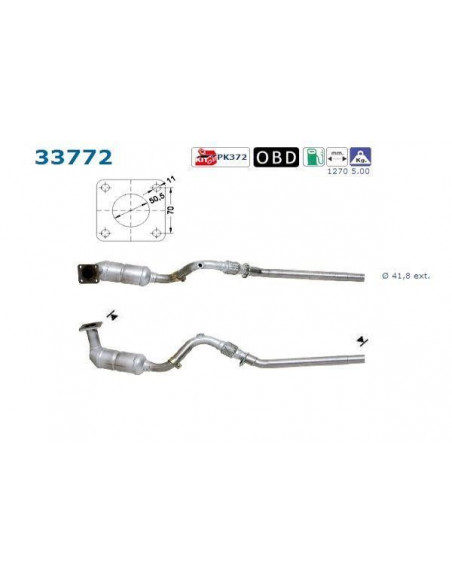 Catalyseur CORDOBA IBIZA INCA CADDY POLO 1.4i 60CV (00-03) Catalyseur CORDOBA IBIZA INCA CADDY POLO 1.4i 60CV (00-03)