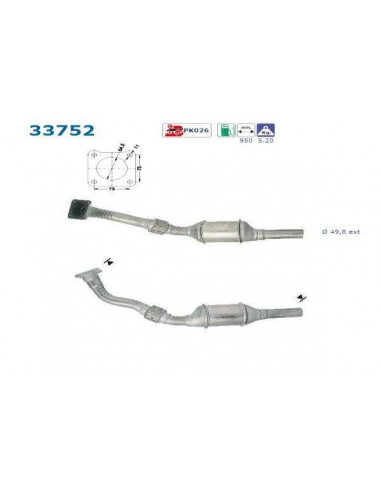 Catalyseur CORDOBA IBIZA INCA CADDY POLO 1.6i 1.8i (95-99)