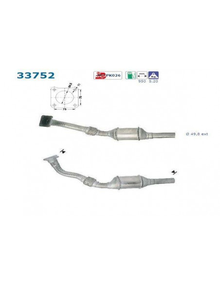 Catalyseur CORDOBA IBIZA INCA CADDY POLO 1.6i 1.8i (95-99) Catalyseur CORDOBA IBIZA INCA CADDY POLO 1.6i 1.8i (95-99)