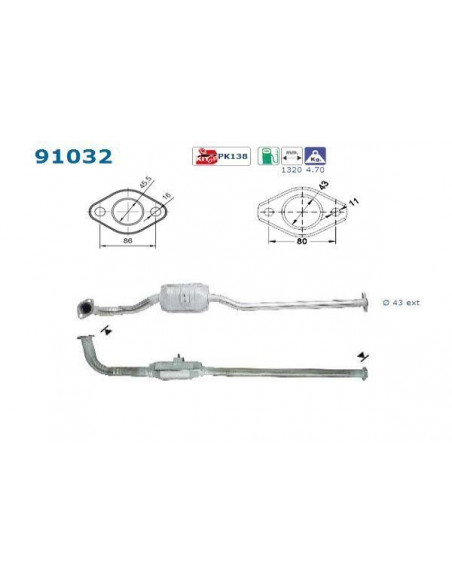 Catalyseur Suziki SWIFT 1.0i 52CV (92-95)