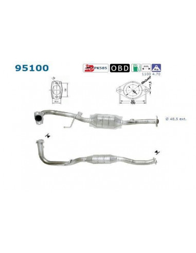 Catalyseur Toyota AVENSIS 1.6i 16V 110CV (00-)